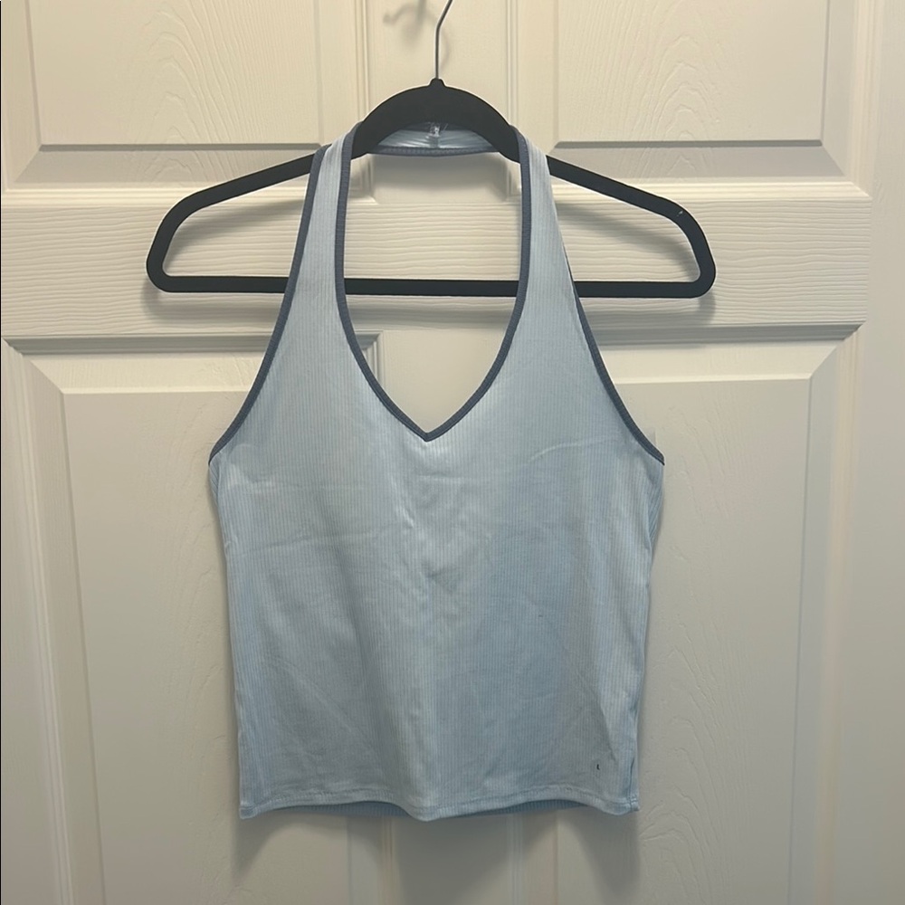 Light Blue V-Neck halter top